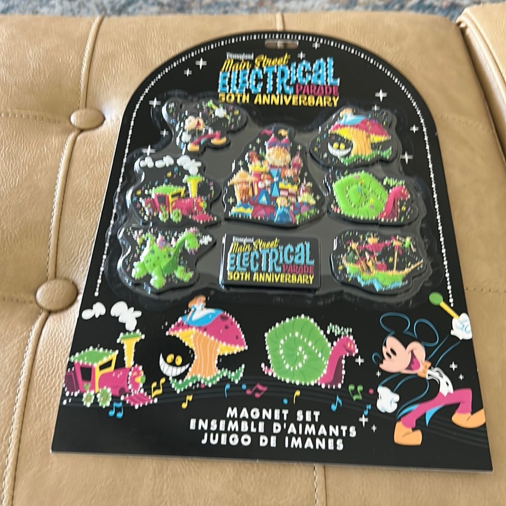 Disneyland’s main street electrical parade 50th anniversary magnets set